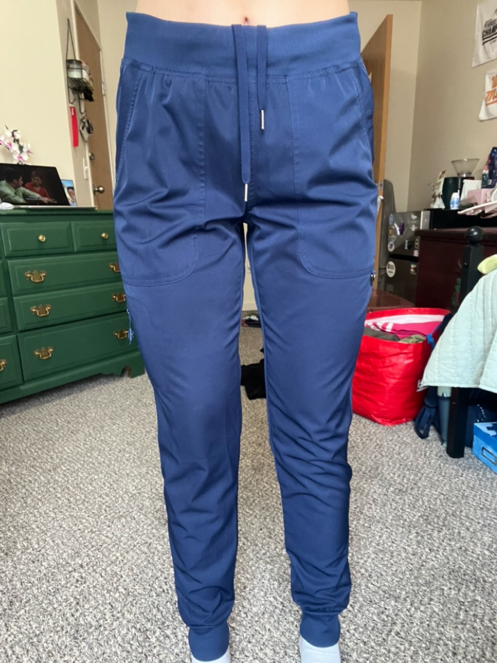 Navy Blue Nursing Jogger Pants